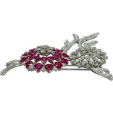 ルビーブローチ ホワイトゴールド 750 ルビー ジュエリー