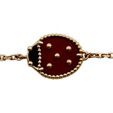 ヴァンクリーフ＆アーペル Van Cleef & Arpels ラッキースプリングローズレディバグブレス ピンクゴールド Au750 オニキス ジュエリー