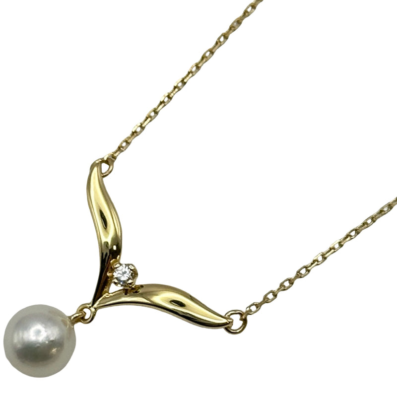 ミキモト K18 ゴールド パール コンビ ステーションネックレス ミキモト MIKIMOTO パールネックレス ゴールド K18 パール ジュエリー