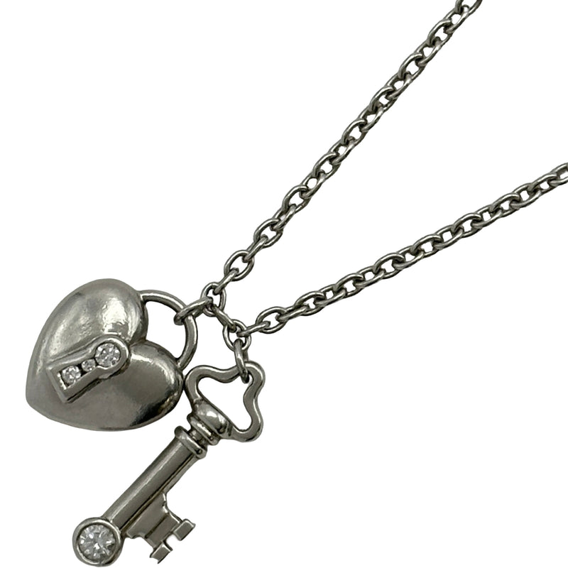 ティファニー TIFFANY＆CO ハートロックキーネックレス プラチナ Pt950