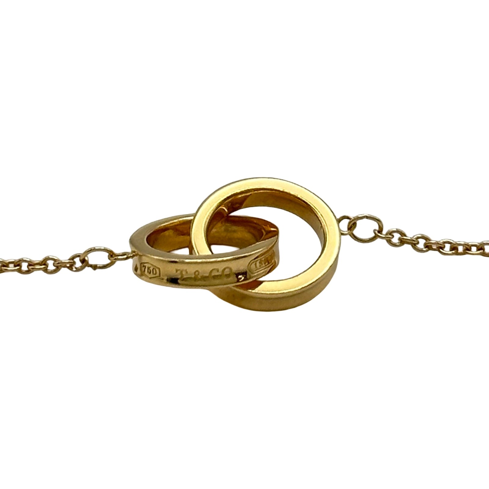 アクセサリー Tiffany&co AU750 10k ティファニー TIFFANY＆CO インターロッキングブレス ピンクゴールド