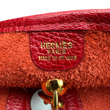 エルメス HERMES ヴェスパPM □C刻 ルージュアッシュ/ゴールド金具 ブッフル レディース ショルダーバッグ