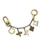 ルイ・ヴィトン LOUIS VUITTON バッグチャーム・フルール ドゥ モノグラム M65111 ゴールド/ベージュ/グレージュ メタル レディース チャーム