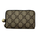 グッチ GUCCI GGスプリーム ラウンドファスナーカードケース 431482 ブラウン GGスプリーム レディース カードケース