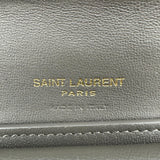 サンローラン SAINT LAURENT モノグラム マルチフォールドウォレット 692061 グレー グレインレザー レディース 三つ折り財布
