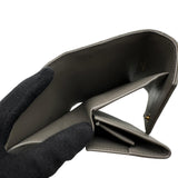 サンローラン SAINT LAURENT モノグラム マルチフォールドウォレット 692061 グレー グレインレザー レディース 三つ折り財布