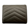 サンローラン SAINT LAURENT モノグラム マルチフォールドウォレット 692061 グレー グレインレザー レディース 三つ折り財布