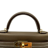 エルメス HERMES ミニケリー2 K刻 エトゥープ/ゴールド金具 エプソン レディース ショルダーバッグ