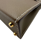 エルメス HERMES ミニケリー2 K刻 エトゥープ/ゴールド金具 エプソン レディース ショルダーバッグ