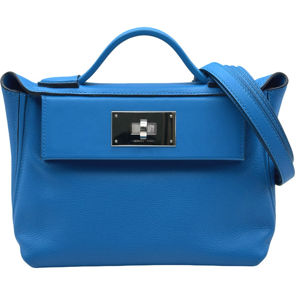 エルメス HERMES ヴァンキャトル ミニ Z刻 ブルーフリーダ シルバー