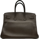 エルメス HERMES バーキン35 L刻 エベンヌ シルバー金具 トリヨン レディース ハンドバッグ