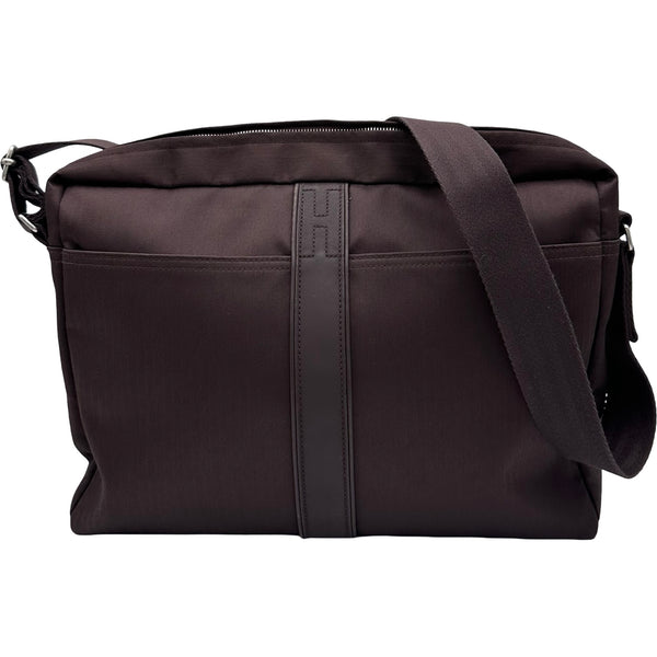 HERMES アカプルコバサス ショルダーバッグ エルメス HERMES アカプルコ バサス MM ブラウン シルバー金具 トワル
