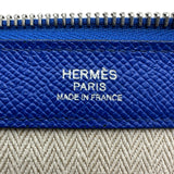 エルメス HERMES ジップタブレット D刻 ブルーエトリック シルバー金具 エプソン メンズ クラッチバッグ