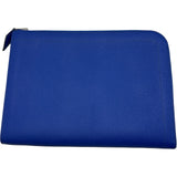 エルメス HERMES ジップタブレット D刻 ブルーエトリック シルバー金具 エプソン メンズ クラッチバッグ
