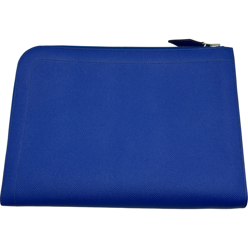 エルメス HERMES ジップタブレット D刻 ブルーエトリック シルバー金具
