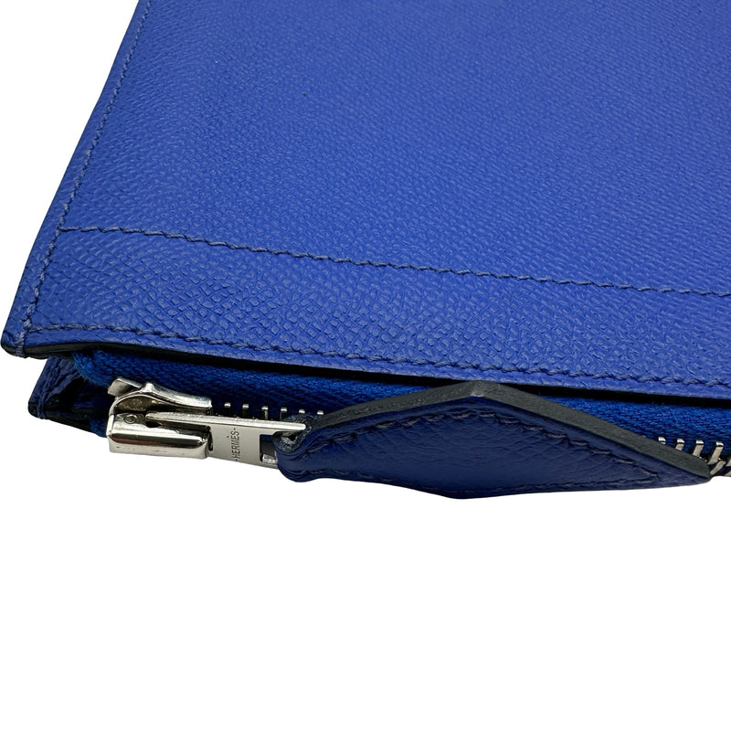 エルメス HERMES ジップタブレット D刻 ブルーエトリック シルバー金具