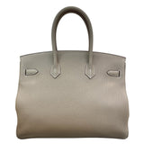 エルメス HERMES バーキン35 W刻 エトゥープ シルバー金具 トゴ レディース ハンドバッグ