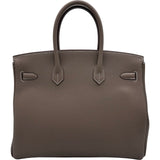 エルメス HERMES バーキン35 K刻印 エトゥープ ゴールド金具 トゴ レディース ハンドバッグ
