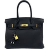 エルメス HERMES バーキン30 W刻印 ブラック ゴールド金具 トゴ レディース ハンドバッグ