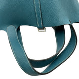 エルメス HERMES ピコタンロックMM □O刻 ブルージーン シルバー金具 トリヨン レディース ハンドバッグ