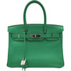 エルメス HERMES バーキン30 ▢P刻 ミント シルバー金具 トリヨン レディース ハンドバッグ