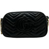 グッチ GUCCI GGマーモントスモールショルダー 447632 ブラック レザー レディース ショルダーバッグ