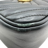 グッチ GUCCI GGマーモントスモールショルダー 447632 ブラック レザー レディース ショルダーバッグ