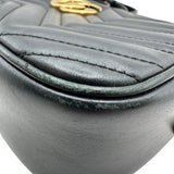グッチ GUCCI GGマーモントスモールショルダー 447632 ブラック レザー レディース ショルダーバッグ