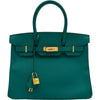 エルメス HERMES バーキン30 A刻 ブルーパオン ゴールド金具 エプソン レディース ハンドバッグ