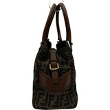 フェンディ FENDI ズッカハンドバッグ 8BN157 ブラウン ジャガード レディース ハンドバッグ