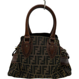 フェンディ FENDI ズッカハンドバッグ 8BN157 ブラウン ジャガード レディース ハンドバッグ