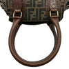 フェンディ FENDI ズッカハンドバッグ 8BN157 ブラウン ジャガード レディース ハンドバッグ