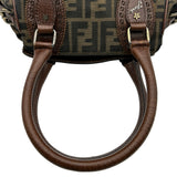 フェンディ FENDI ズッカハンドバッグ 8BN157 ブラウン ジャガード レディース ハンドバッグ