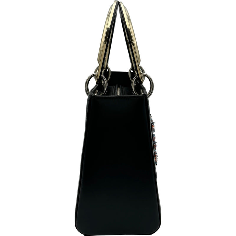 【送料無料】Dior レディディオール ハンドバッグゴールドハードル 黒 クリスチャン・ディオール Christian Dior レディディオール