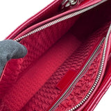 クリスチャン・ディオール Christian Dior レディディオール ラージ レッド エナメル レディース ハンドバッグ