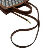 セリーヌ CELINE バーティカルカバススモール ネイビー ゴールド金具 キャンバス カーフ レディース ショルダーバッグ