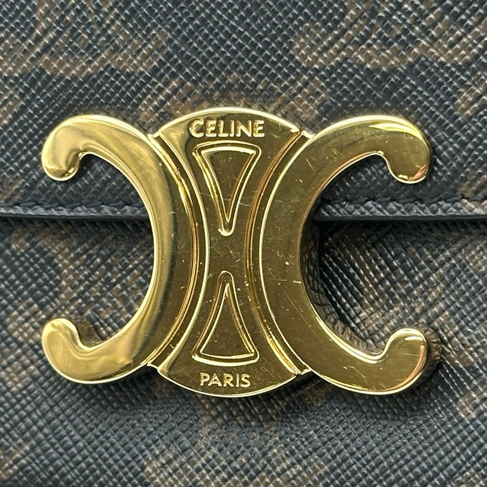 セリーヌ CELINE ミニクロード 101512 タン トリオンフキャンバス レディース ショルダーバッグ セリーヌ CELINE ミニクロード 101512 タン トリオンフキャンバス
