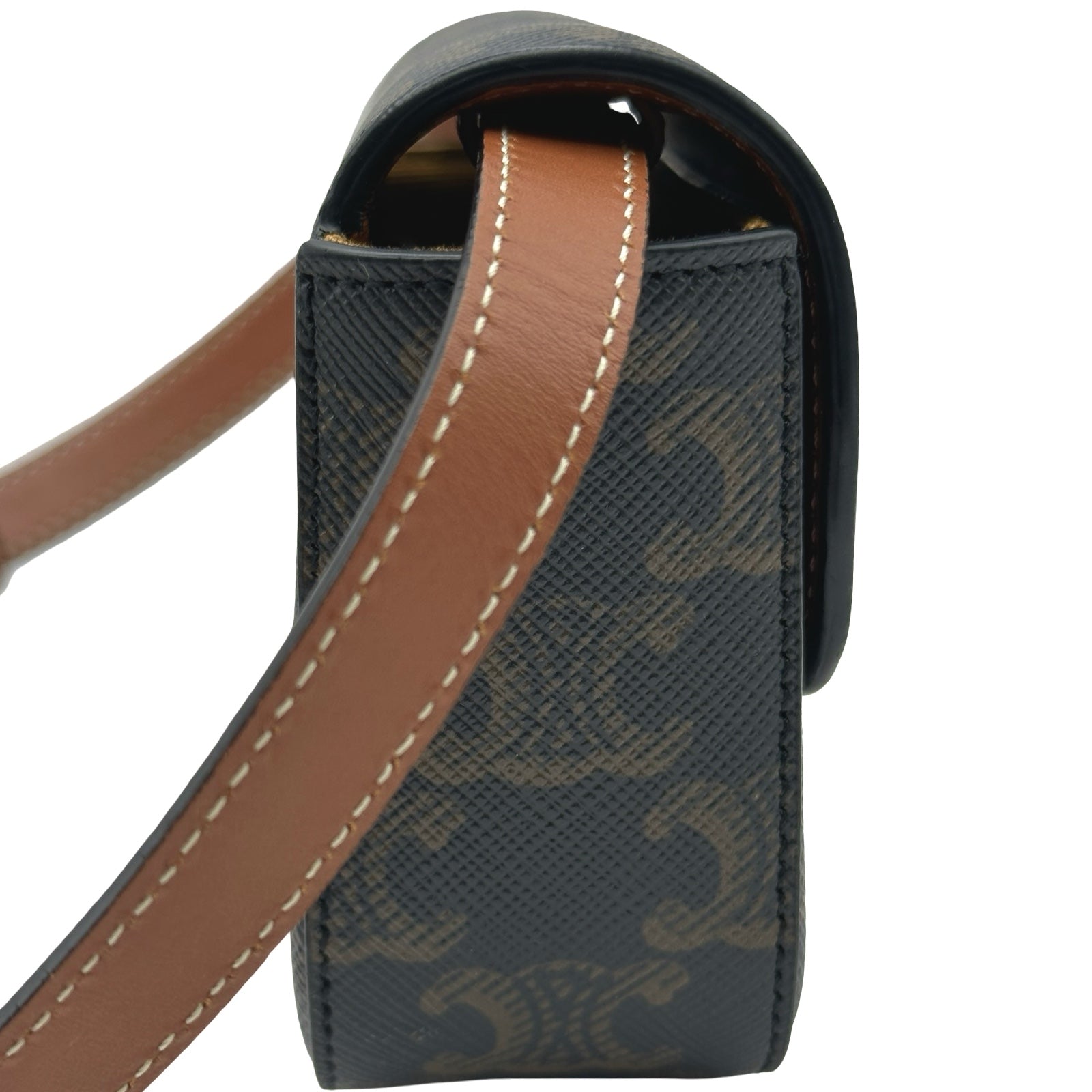 セリーヌ CELINE ミニクロード 101512 タン トリオンフキャンバス レディース ショルダーバッグ セリーヌ CELINE ミニクロード 101512 タン トリオンフキャンバス