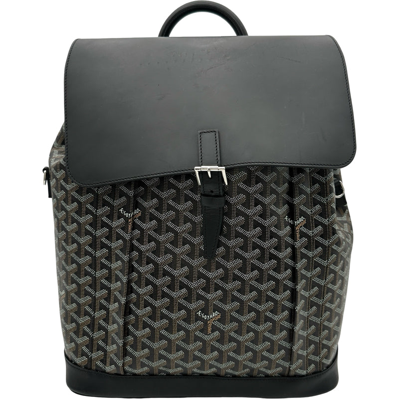 ゴヤール GOYARD アルパンMM ブラック ポリ塩化ビニル/レザー