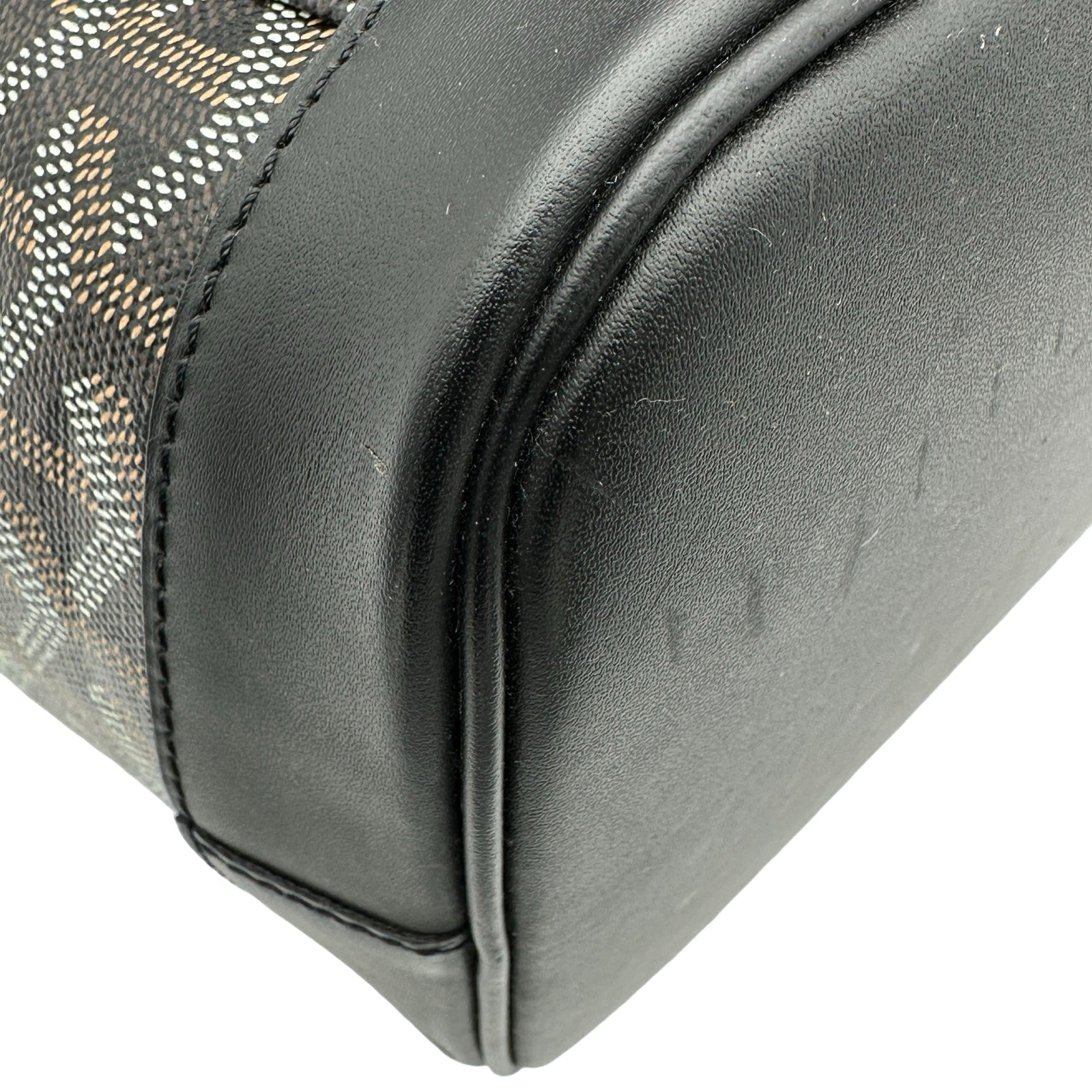 ゴヤール GOYARD アルパンMM ブラック ポリ塩化ビニル/レザー リュック ゴヤール GOYARD アルパンMM ブラック ポリ塩化ビニル/レザー