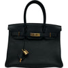 エルメス HERMES バーキン30 Y刻 ブラック ゴールド金具 トゴ レディース ハンドバッグ