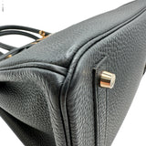 エルメス HERMES バーキン30 Y刻 ブラック ゴールド金具 トゴ レディース ハンドバッグ