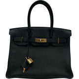 エルメス HERMES バーキン30 Y刻 ブラック ゴールド金具 トゴ レディース ハンドバッグ