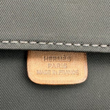 エルメス HERMES スティープルコンパクトウォレットPM □Q刻 ブラウン/ベージュ シルバー金具 トワル レディース 長財布