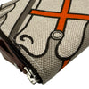 エルメス HERMES スティープルコンパクトウォレットPM □Q刻 ブラウン/ベージュ シルバー金具 トワル レディース 長財布
