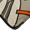 エルメス HERMES スティープルコンパクトウォレットPM □Q刻 ブラウン/ベージュ シルバー金具 トワル レディース 長財布