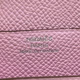 エルメス HERMES ベアコンパクト ヴェルソ D刻 ライム・モーヴシルベストル シルバー金具 エプソン レディース 二つ折り財布