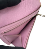 エルメス HERMES ベアコンパクト ヴェルソ D刻 ライム・モーヴシルベストル シルバー金具 エプソン レディース 二つ折り財布