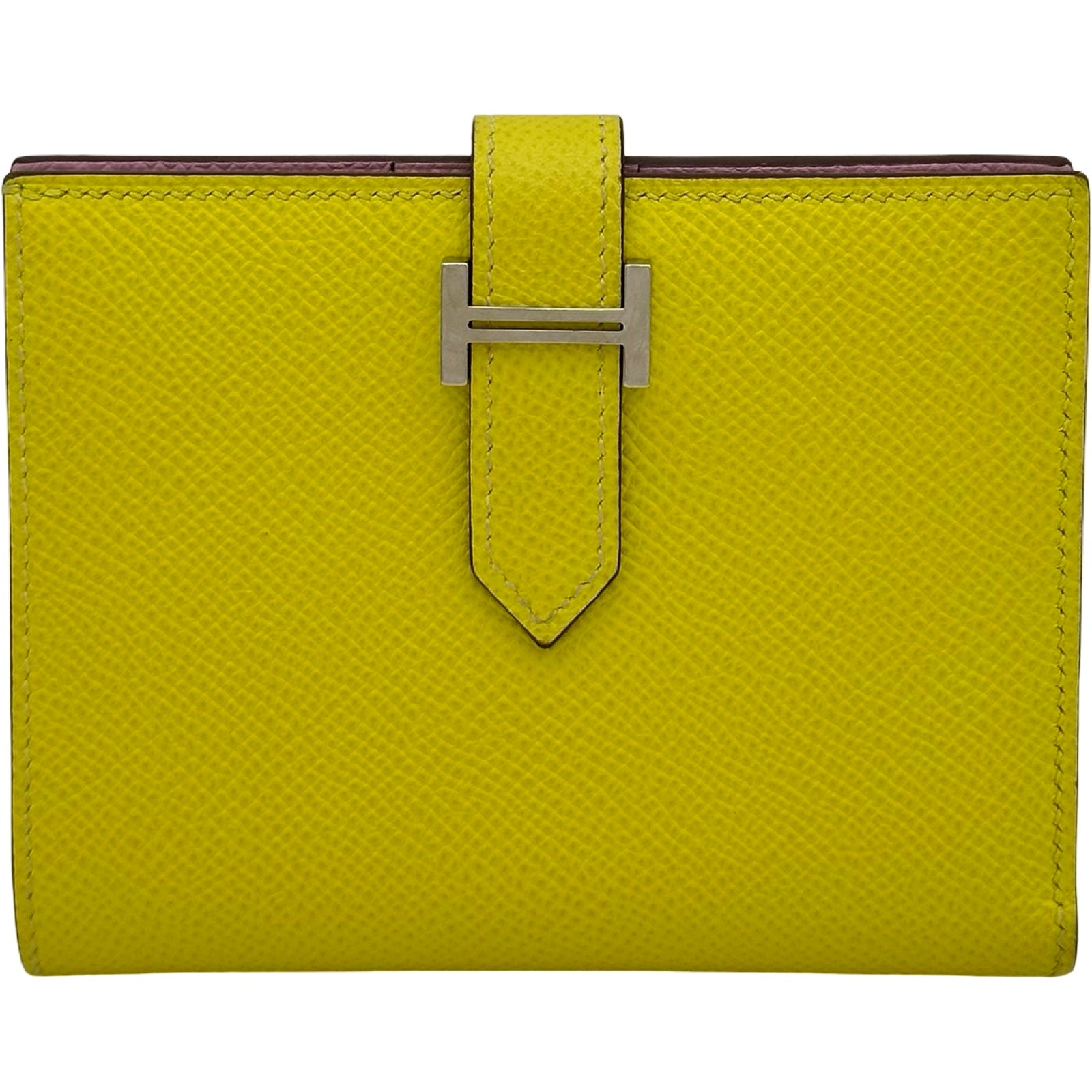 エルメス HERMES ベアコンパクト ヴェルソ D刻 ライム・モーヴ