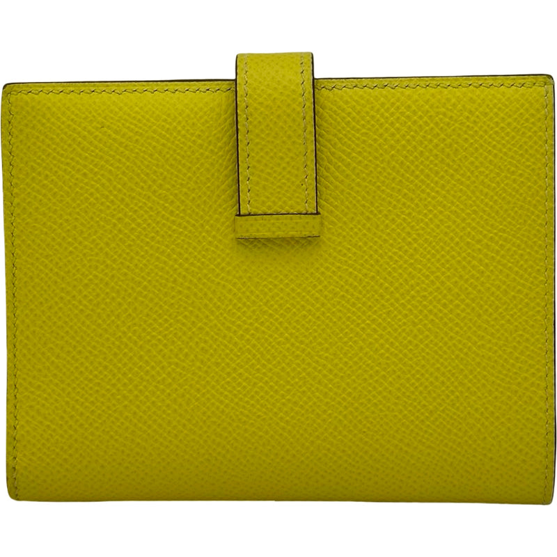極美品✨ HERMES ベアンスフレ ヴェルソ ライム×モーヴシルベストル エルメス HERMES ベアコンパクト ヴェルソ D刻 ライム・モーヴ